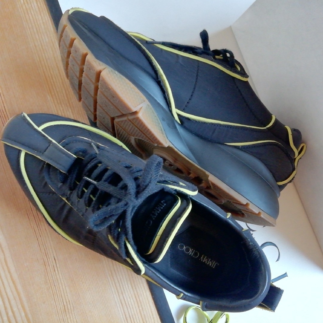 JIMMY CHOO - ジミーチュウ☆JIMMY CHOO☆レザースニーカー☆黒 JIMMY CHOO - ジミーチュウ☆JIMMY CHOO☆レザースニーカー☆黒