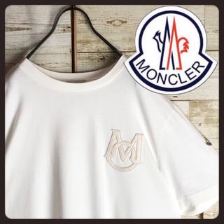 MONCLER - ☆希少☆ MONCLER Wロゴワッペン Tシャツ M ブラック MONCLER - ☆希少☆ MONCLER Wロゴワッペン Tシャツ M ブラック