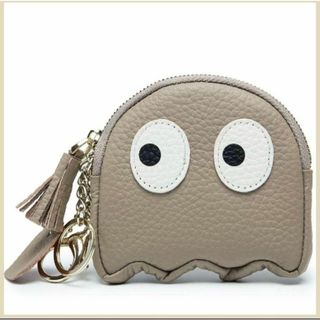 ✨キョロ目✨ 小銭入れ キーホルダー レディース 財布 コインケース グレー(財布)