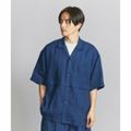 【NAVY】【L】<koti BEAUTY&YOUTH> リネン ショートスリーブ シャツ