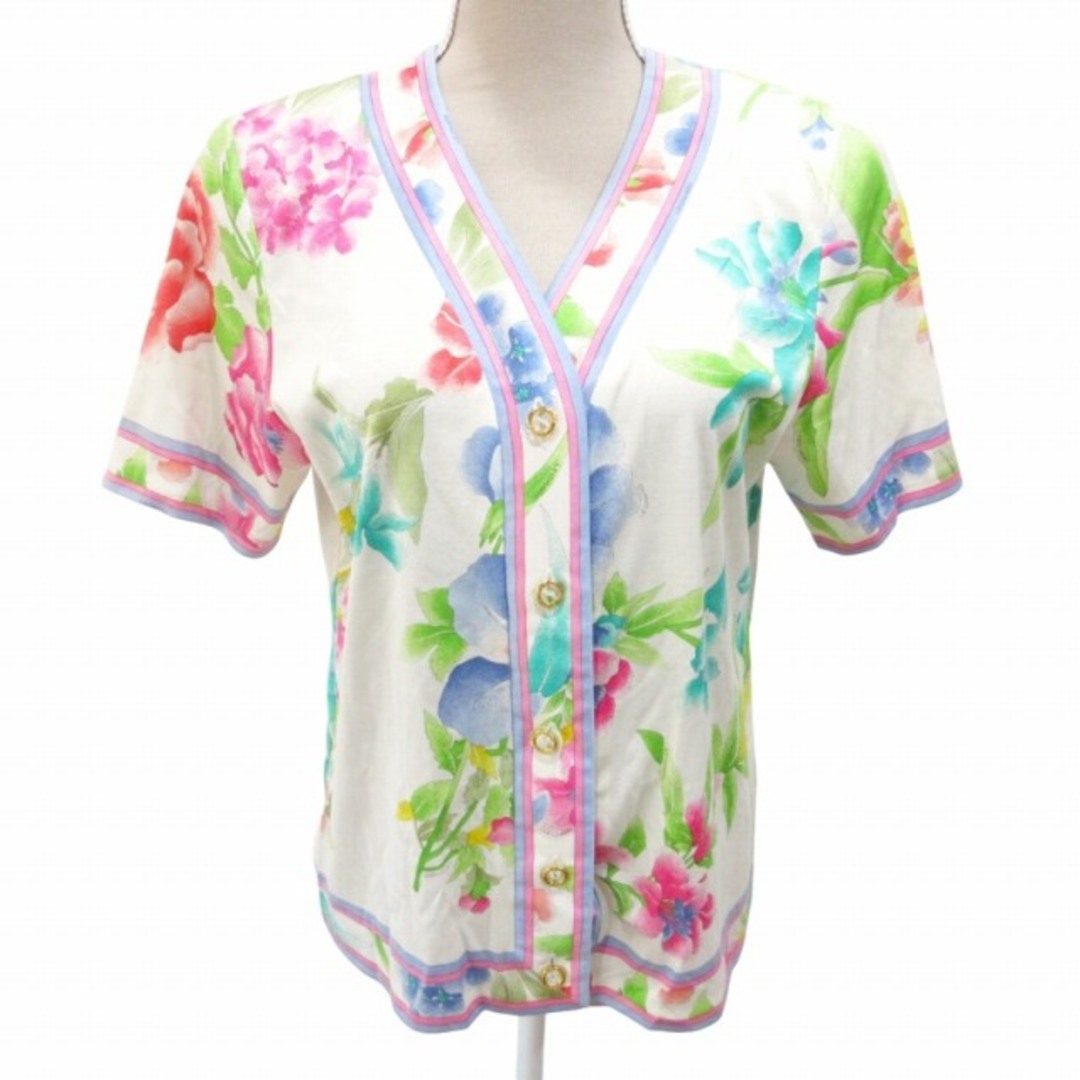 LEONARD - レオナール FASHION カーディガン 花柄 総柄 ロゴ LEONARD - レオナール FASHION カーディガン 花柄 総柄 ロゴ