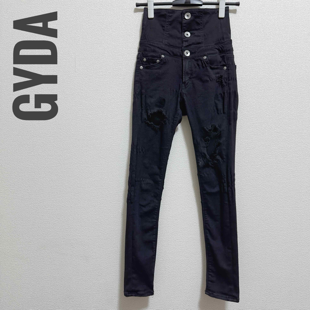 GYDA - GYDA ハイウエストボタンスキニーデニムパンツ 【XS】の GYDA - GYDA ハイウエストボタンスキニーデニムパンツ 【XS】の