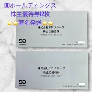 DDグループホールディングス 株主優待券 12,000円分(1,000円×12 DDグループホールディングス 株主優待券 12,000円分(1,000円×12