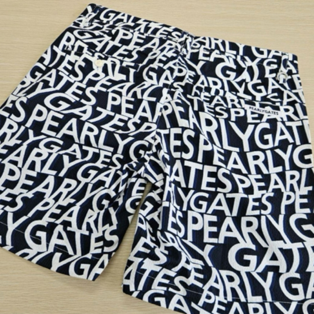 PEARLY GATES - PEARLY GATES ハーフパンツ ウェーブロゴ柄 PEARLY GATES - PEARLY GATES ハーフパンツ ウェーブロゴ柄