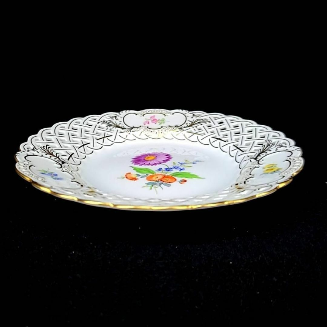 MEISSEN - ♪美品♪マイセン ベーシックフラワー 3つ花 透かし MEISSEN - ♪美品♪マイセン ベーシックフラワー 3つ花 透かし