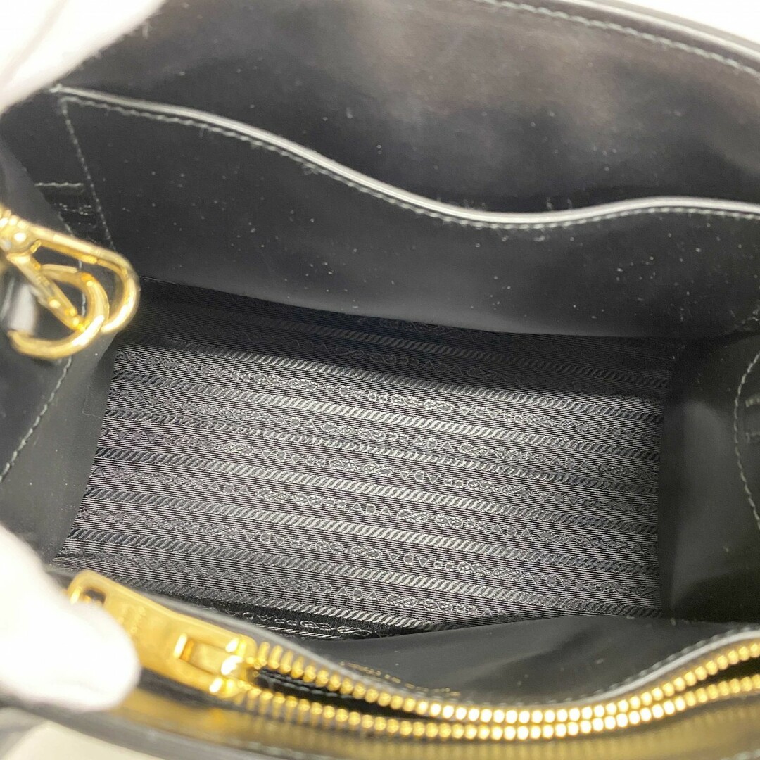 PRADA - 【5dc4895】プラダ ハンドバッグ モノクローム レザー PRADA - 【5dc4895】プラダ ハンドバッグ モノクローム レザー