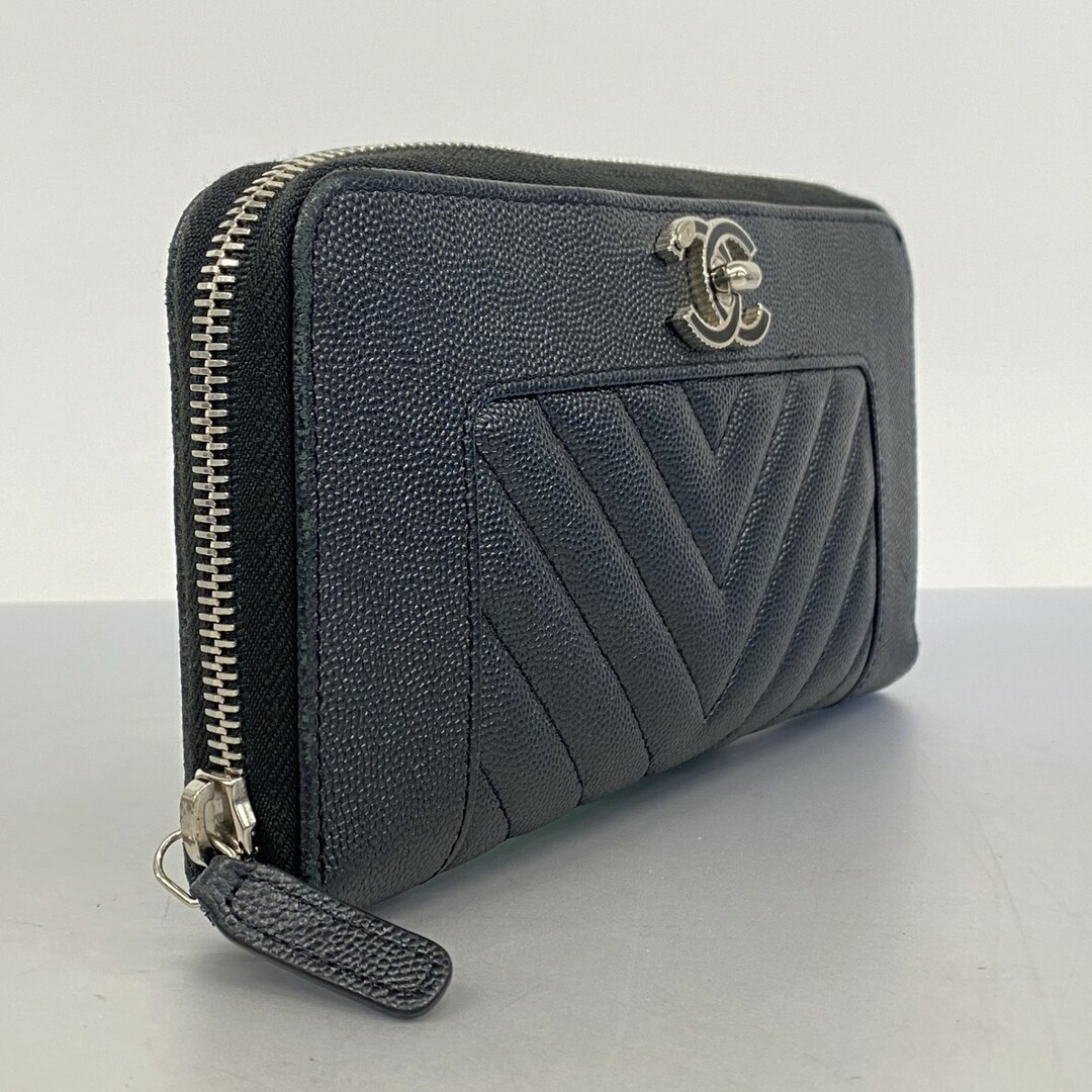 CHANEL - 【5dc4958】シャネル 長財布 Vステッチ キャビアスキン CHANEL - 【5dc4958】シャネル 長財布 Vステッチ キャビアスキン