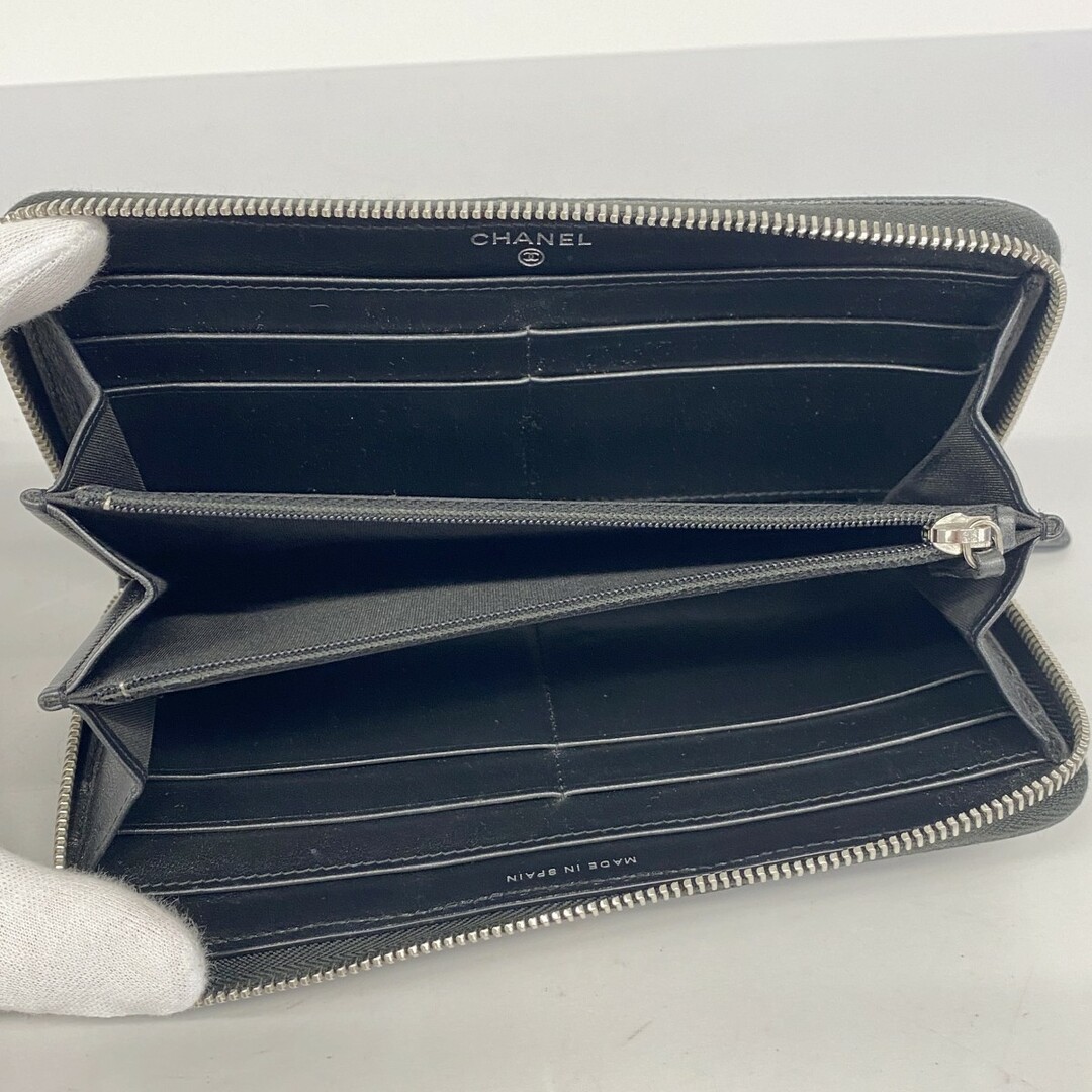 CHANEL - 【5dc4958】シャネル 長財布 Vステッチ キャビアスキン CHANEL - 【5dc4958】シャネル 長財布 Vステッチ キャビアスキン