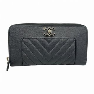 CHANEL - 【5dc4958】シャネル 長財布 Vステッチ キャビアスキン CHANEL - 【5dc4958】シャネル 長財布 Vステッチ キャビアスキン