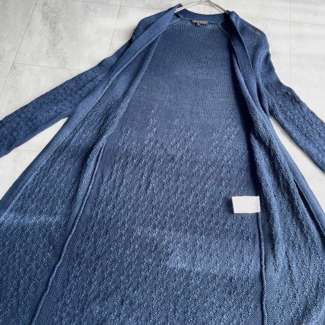 Theory - theory 鍵あみロングカーディガン ボタンレス 長袖 Theory - theory 鍵あみロングカーディガン ボタンレス 長袖