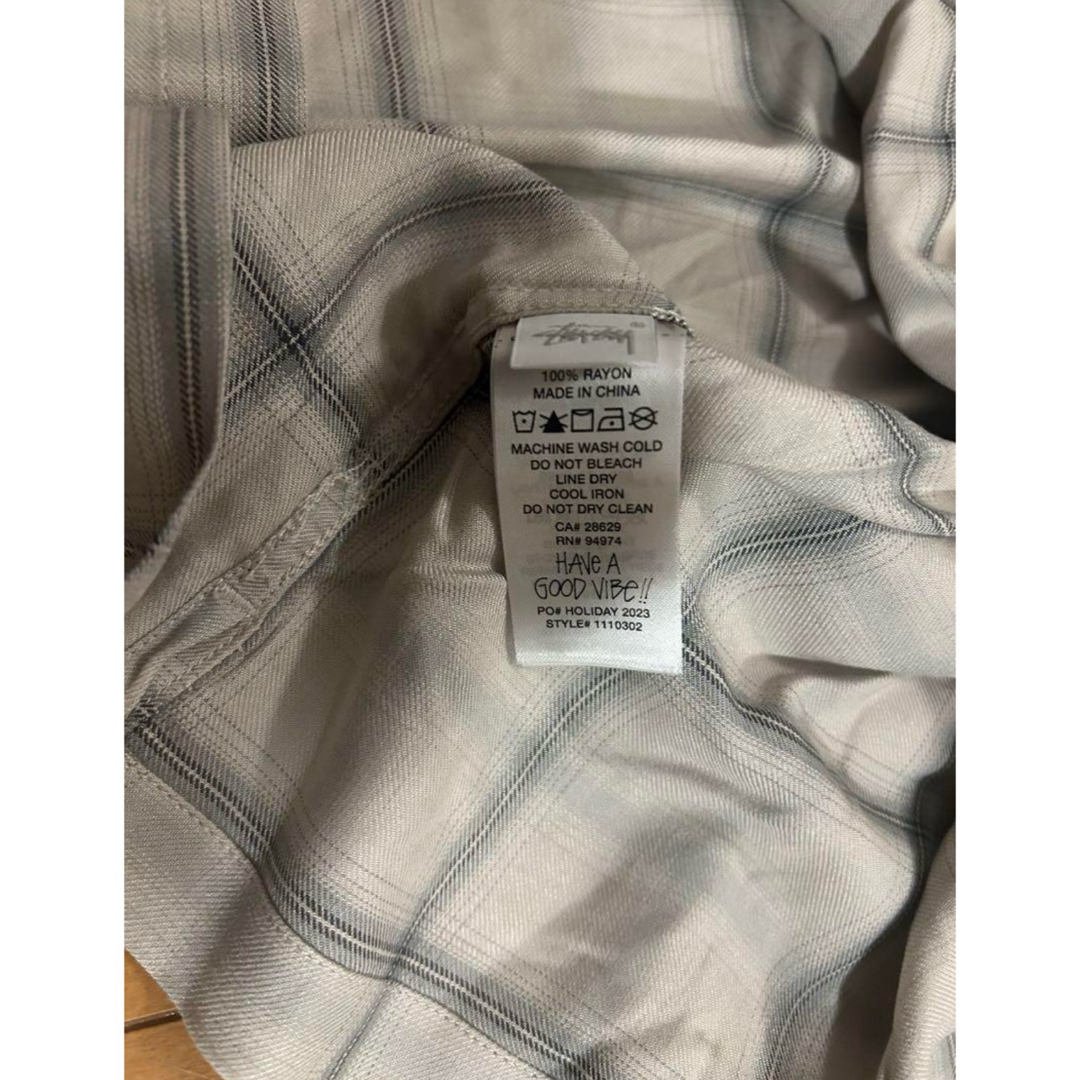 STUSSY - STUSSY shadow rayon plaid shirtの通販 by あかさ STUSSY - STUSSY shadow rayon plaid shirtの通販 by あかさ