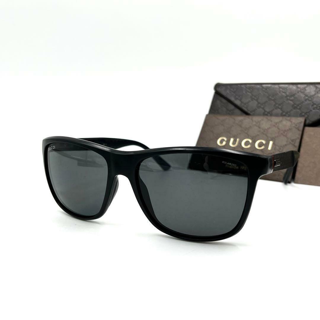 GUCCI - GUCCI グッチ サングラス シェリーライン ロゴ ケース付 GUCCI - GUCCI グッチ サングラス シェリーライン ロゴ ケース付