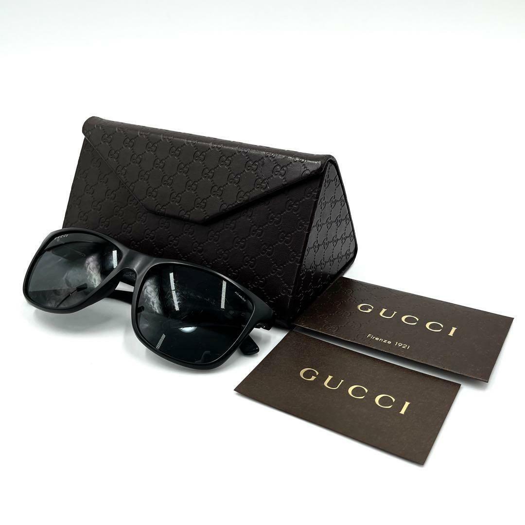 GUCCI - GUCCI グッチ サングラス シェリーライン ロゴ ケース付 GUCCI - GUCCI グッチ サングラス シェリーライン ロゴ ケース付