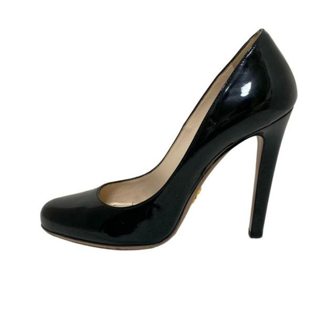 PRADA - PRADA(プラダ) パンプス 37 1/2 レディース - 黒 レザー PRADA - PRADA(プラダ) パンプス 37 1/2 レディース - 黒 レザー