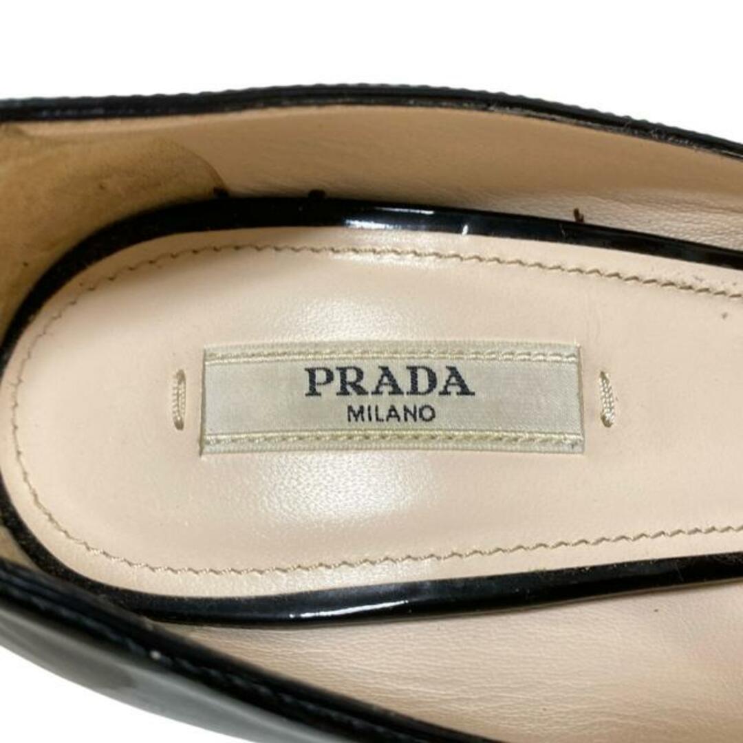 PRADA - PRADA(プラダ) パンプス 37 1/2 レディース - 黒 レザー PRADA - PRADA(プラダ) パンプス 37 1/2 レディース - 黒 レザー