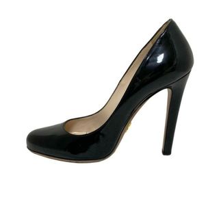 PRADA - PRADA(プラダ) パンプス 37 1/2 レディース - 黒 レザー PRADA - PRADA(プラダ) パンプス 37 1/2 レディース - 黒 レザー