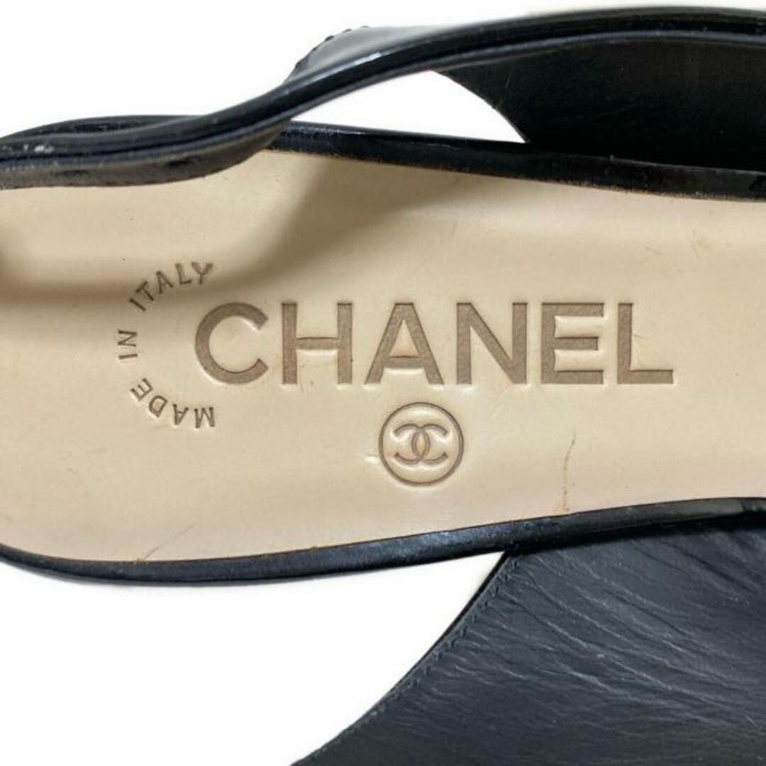 CHANEL - CHANEL(シャネル) サンダル 37 1/2C レディース - 黒 CHANEL - CHANEL(シャネル) サンダル 37 1/2C レディース - 黒