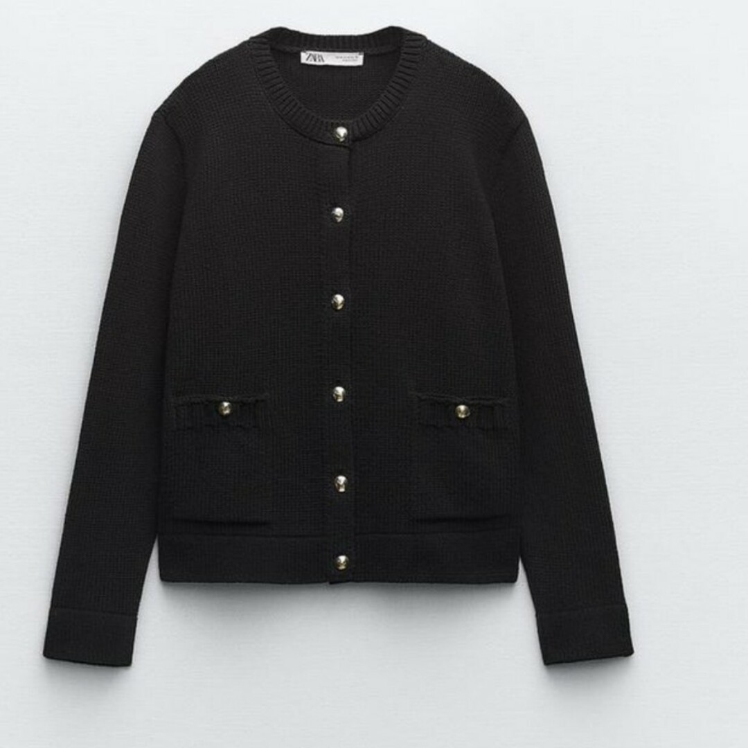 ZARA - カーディガン ザラ ZARA ゴールドボタンニット ニット ZARA - カーディガン ザラ ZARA ゴールドボタンニット ニット