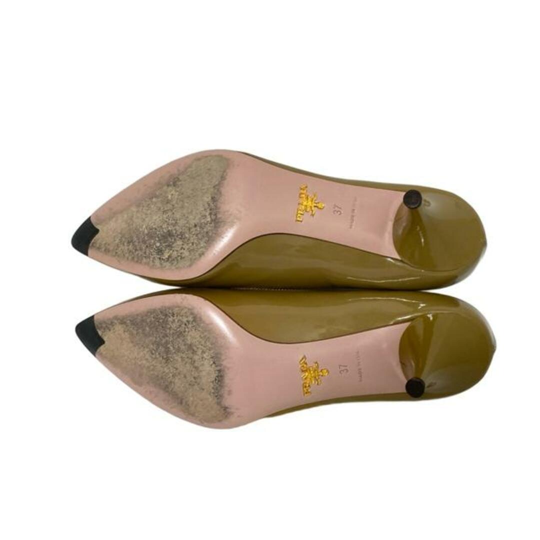 PRADA - PRADA(プラダ) パンプス 37 レディース - カーキ レザー PRADA - PRADA(プラダ) パンプス 37 レディース - カーキ レザー