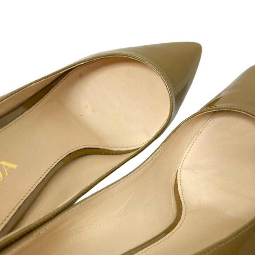 PRADA - PRADA(プラダ) パンプス 37 レディース - カーキ レザー PRADA - PRADA(プラダ) パンプス 37 レディース - カーキ レザー