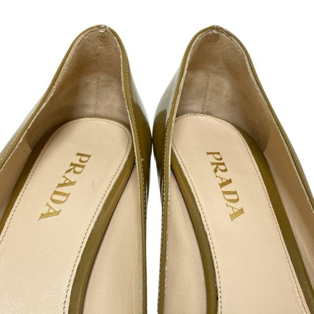 PRADA - PRADA(プラダ) パンプス 37 レディース - カーキ レザー PRADA - PRADA(プラダ) パンプス 37 レディース - カーキ レザー