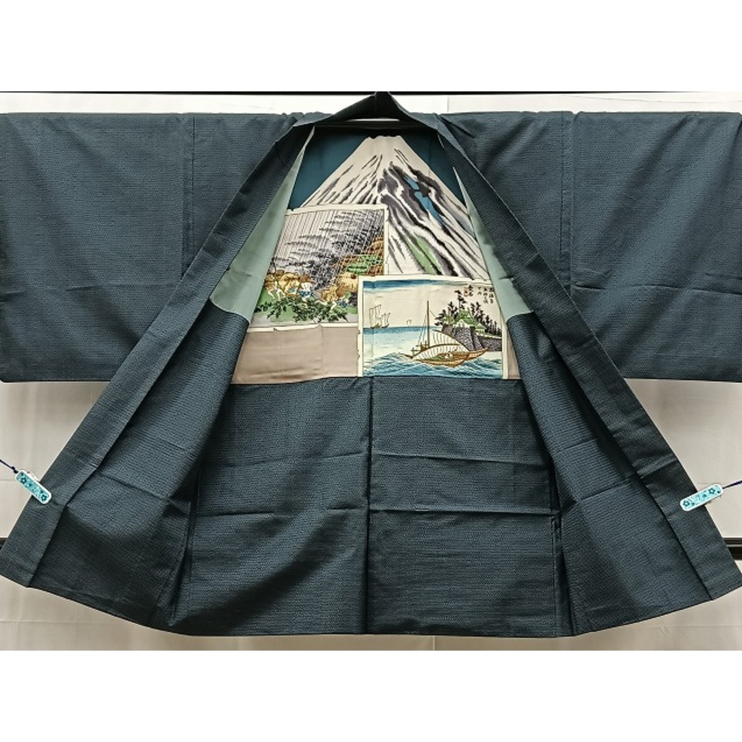平和屋着物□男性 本場大島紬 アンサンブル 100亀甲 羽裏 平和屋着物□男性 本場大島紬 アンサンブル 100亀甲 羽裏