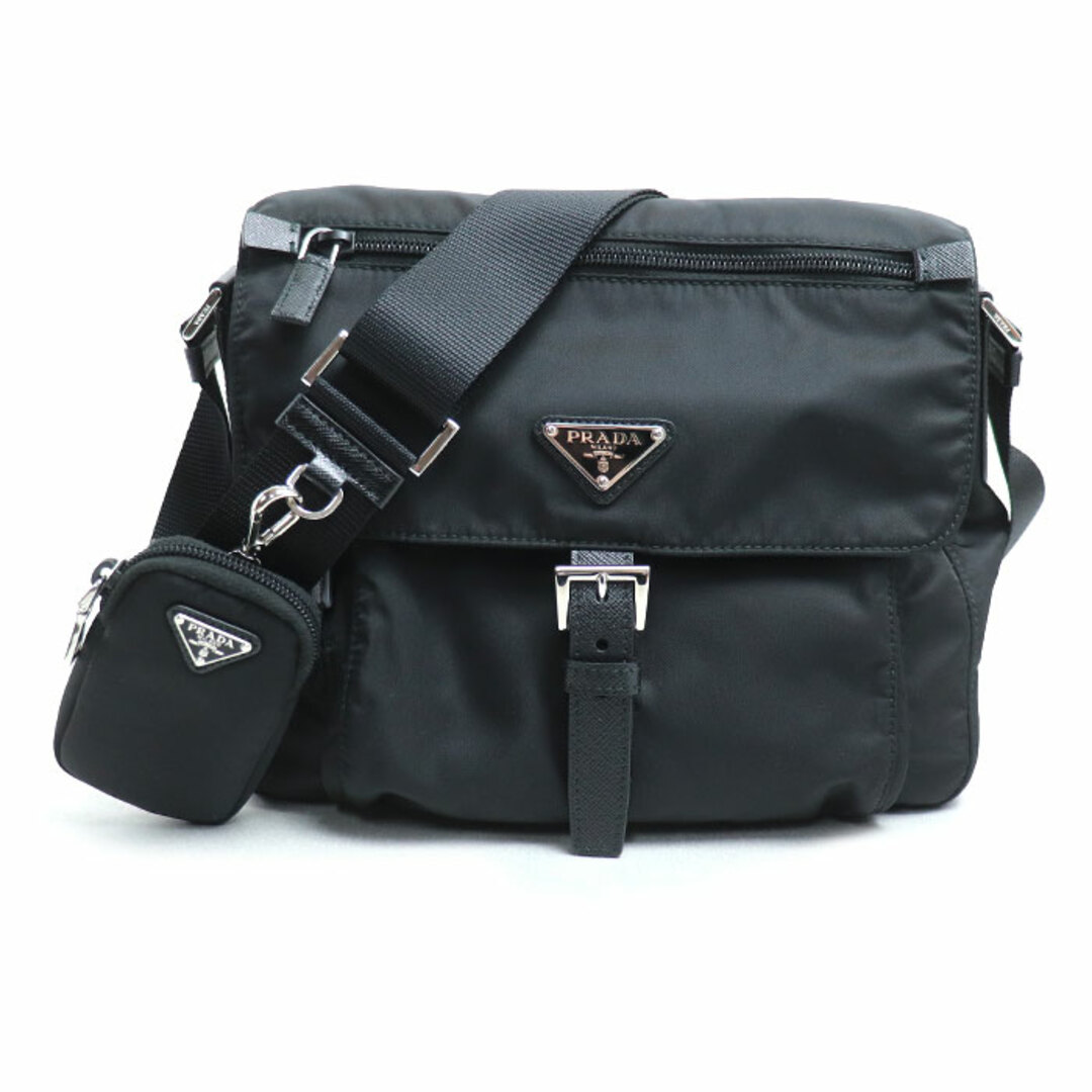PRADA - PRADA プラダ Re-Nylon ショルダー ショルダーバッグ ブラック 1BD994 RV44 F0002 IC レディース【中古】【美品】