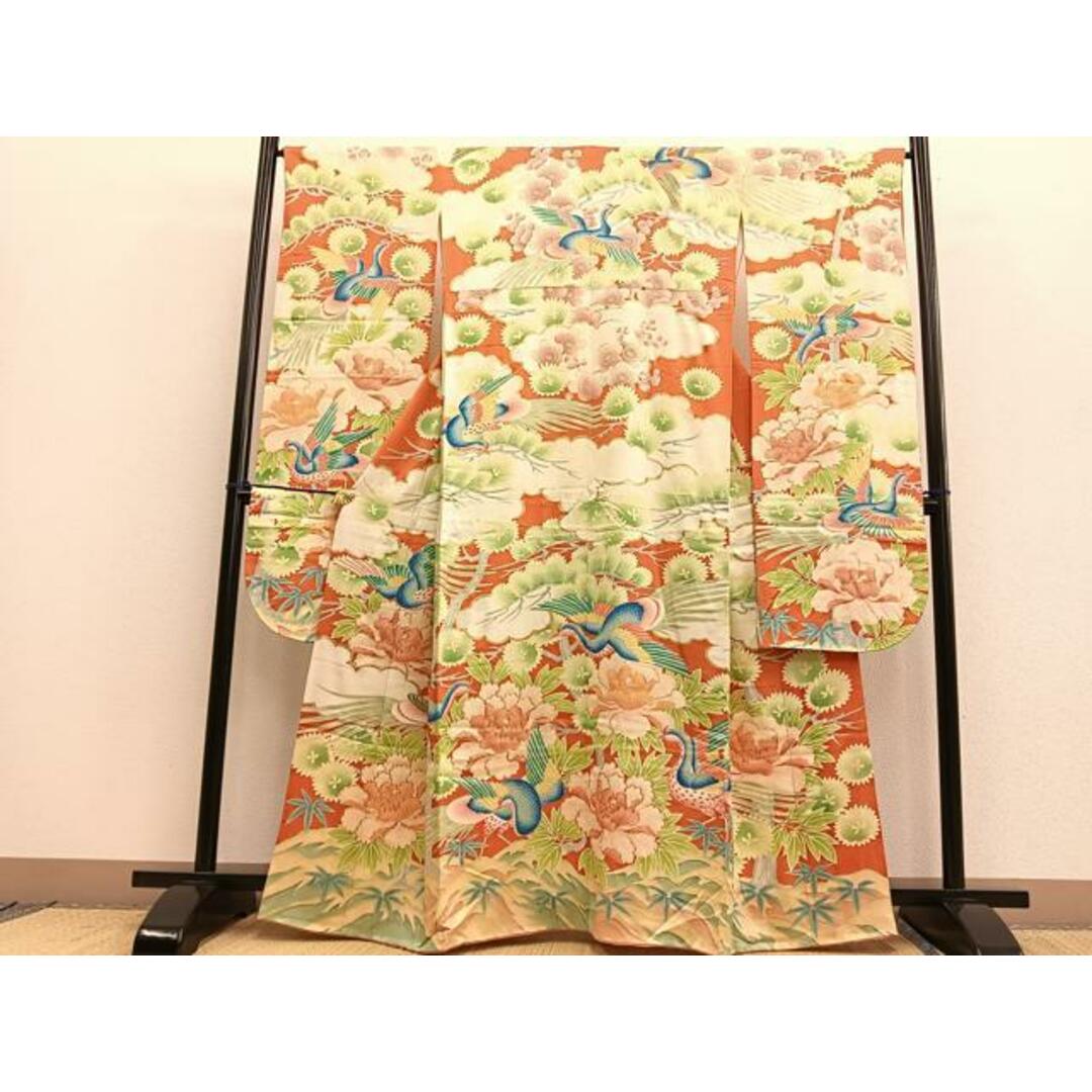 平和屋着物□豪華振袖 駒刺繍 鳳凰松竹梅 金彩 正絹 逸品 平和屋着物□豪華振袖 駒刺繍 鳳凰松竹梅 金彩 正絹 逸品