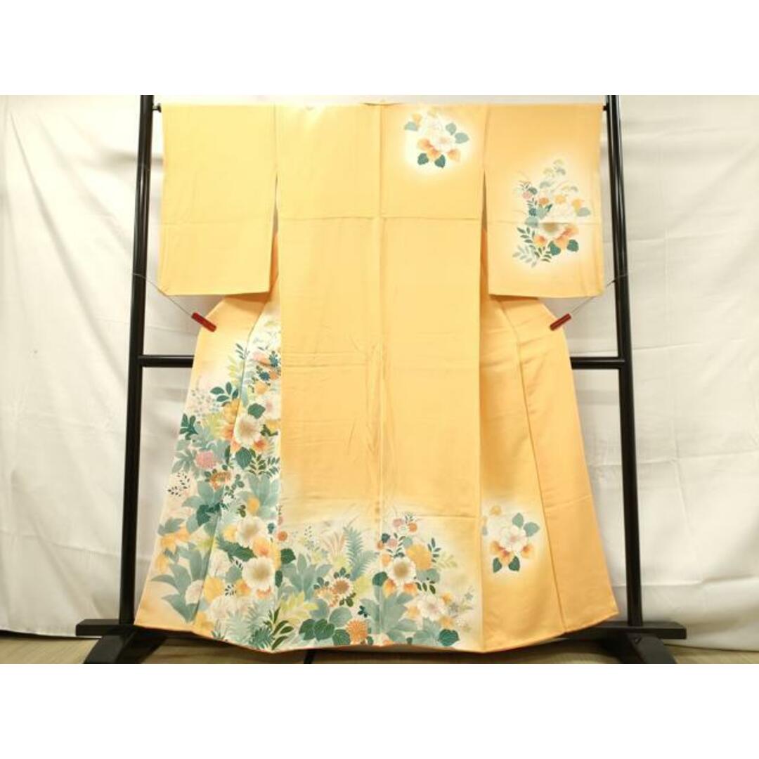 平和屋着物□訪問着 駒刺繍 草花文 暈し染め 金彩 正絹 逸品 平和屋着物□訪問着 駒刺繍 草花文 暈し染め 金彩 正絹 逸品