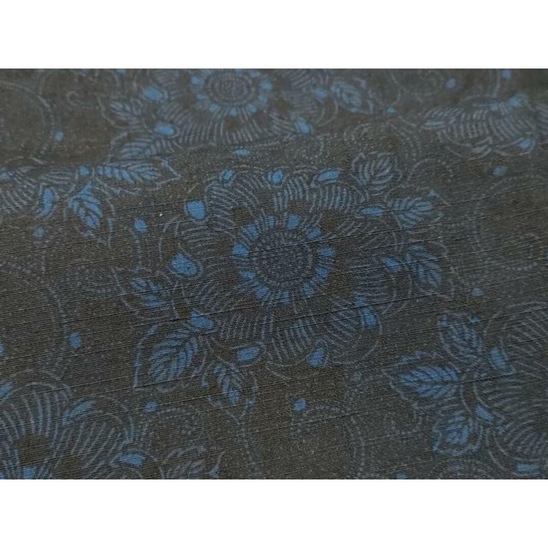 平和屋着物□小紋 藍 紬地 花唐草文 正絹 逸品 DAAP5734twの通販 平和屋着物□小紋 藍 紬地 花唐草文 正絹 逸品 DAAP5734twの通販
