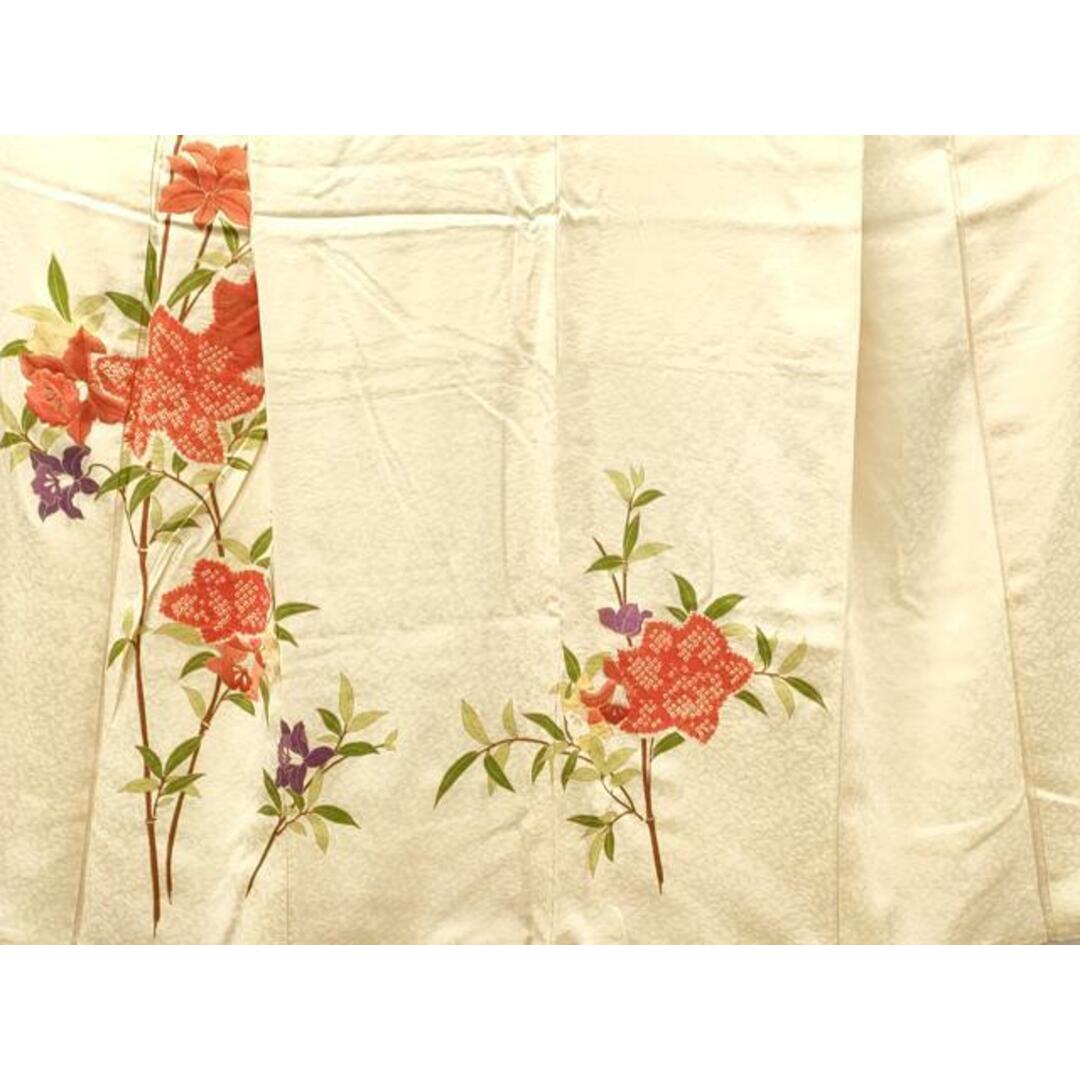 平和屋着物□訪問着 絞り 刺繍 枝花文 金彩 正絹 逸品 平和屋着物□訪問着 絞り 刺繍 枝花文 金彩 正絹 逸品