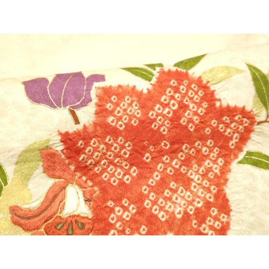 平和屋着物□訪問着 絞り 刺繍 枝花文 金彩 正絹 逸品 平和屋着物□訪問着 絞り 刺繍 枝花文 金彩 正絹 逸品