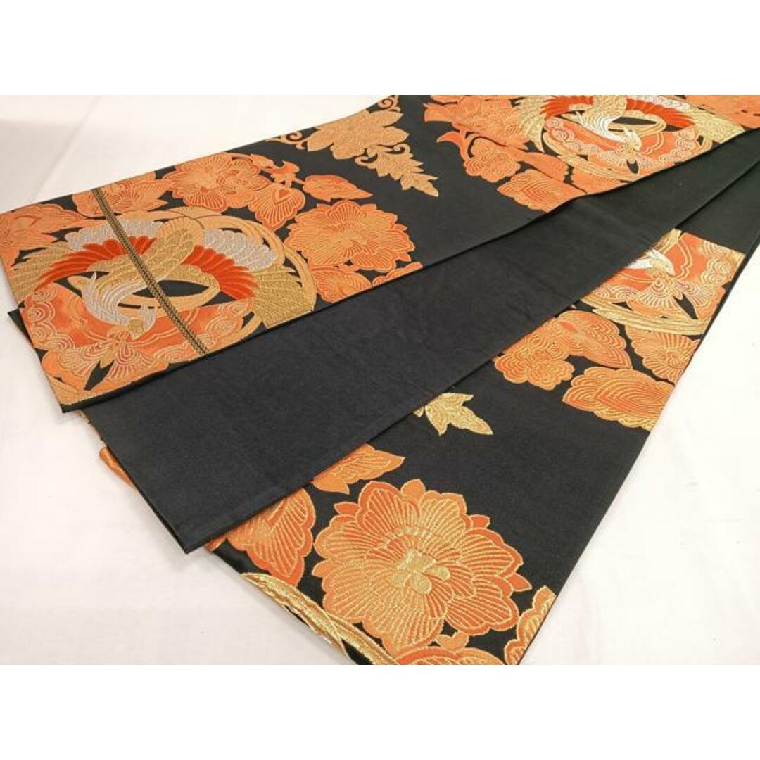 平和屋着物◎六通柄袋帯 鳳凰草花唐草文 金銀糸 正絹 逸品 平和屋着物◎六通柄袋帯 鳳凰草花唐草文 金銀糸 正絹 逸品