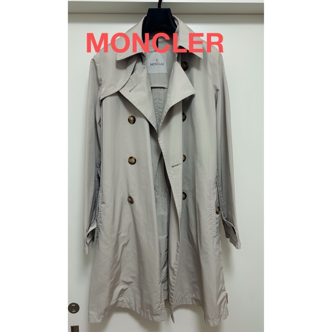 MONCLER - MONCLER ベージュ スプリング トレンチコートの通販 MONCLER - MONCLER ベージュ スプリング トレンチコートの通販