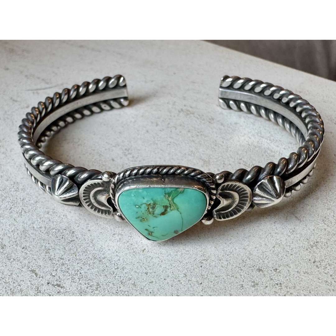 INDIAN JEWELRY - ターコイズ シルバー バングル ブレスレット INDIAN JEWELRY - ターコイズ シルバー バングル ブレスレット