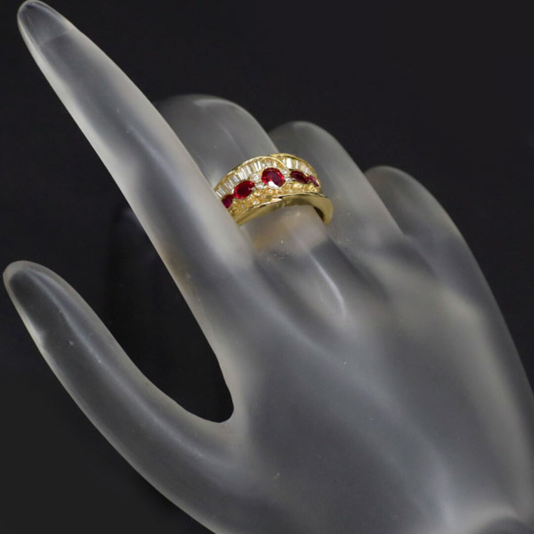 K18YG ルビー ダイヤモンド リング 0.95ct D0.78ctの通販 by K18YG ルビー ダイヤモンド リング 0.95ct D0.78ctの通販 by