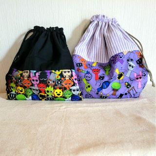 現品 即発送可能☆リバティプリント使用 さくらんぼワッペン巾着 現品 即発送可能☆リバティプリント使用 さくらんぼワッペン巾着