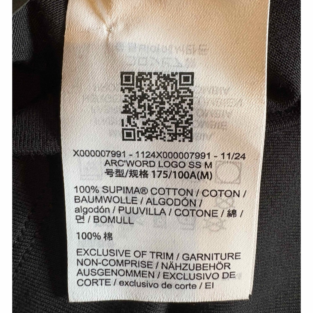 ARC'TERYX - アークテリクス men's Tシャツ M size ブラック ARC'TERYX - アークテリクス men's Tシャツ M size ブラック