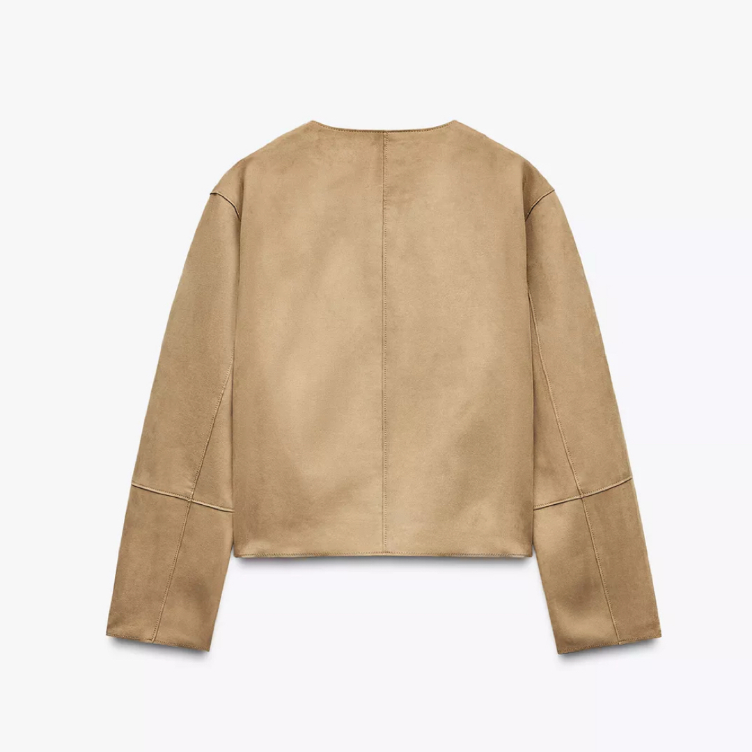 ZARA - 今季・美品 ZARA フェイクスエード ジャケット Lの通販 ZARA - 今季・美品 ZARA フェイクスエード ジャケット Lの通販