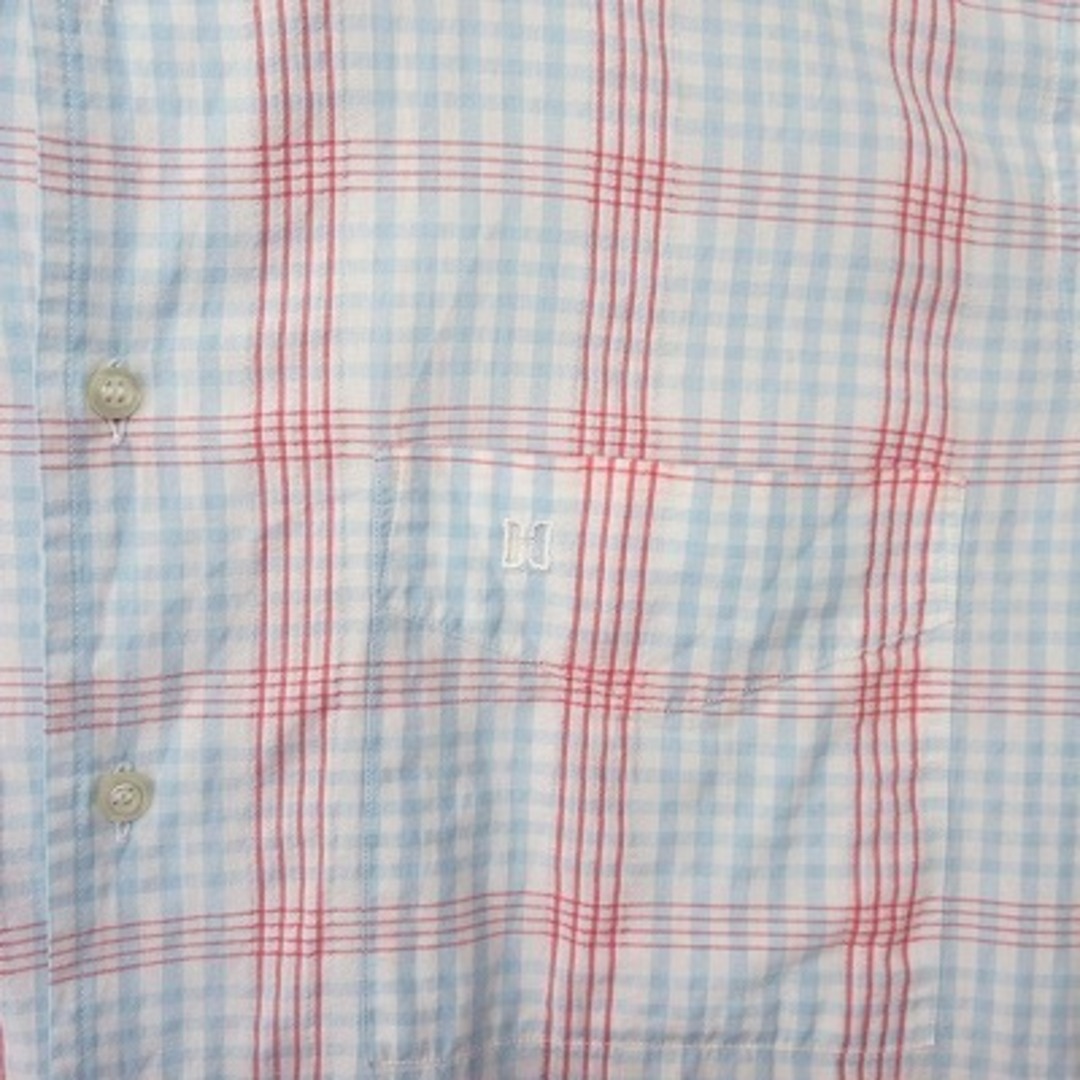DAKS - ダックス DAKS シャツ チェック 半袖 40 15 3/4 水色 赤 DAKS - ダックス DAKS シャツ チェック 半袖 40 15 3/4 水色 赤
