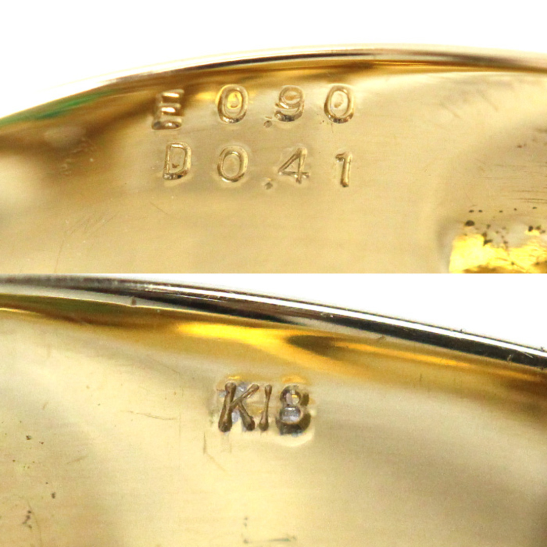 K18YG イエローゴールド リング・指輪 エメラルド0.90ct K18YG イエローゴールド リング・指輪 エメラルド0.90ct