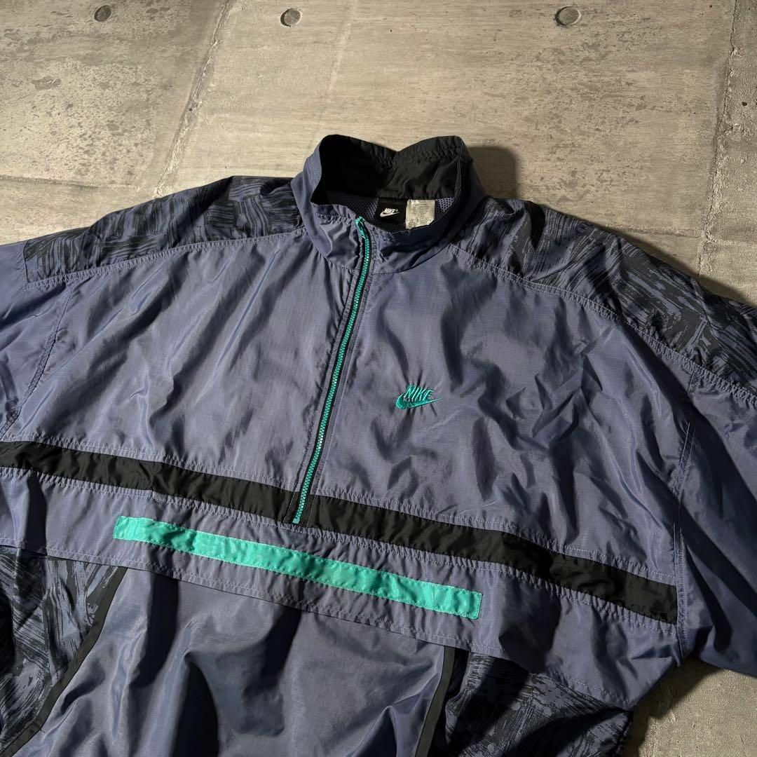 NIKE - 90s NIKE ナイロンジャケット ハーフジップ プルオーバー NIKE - 90s NIKE ナイロンジャケット ハーフジップ プルオーバー