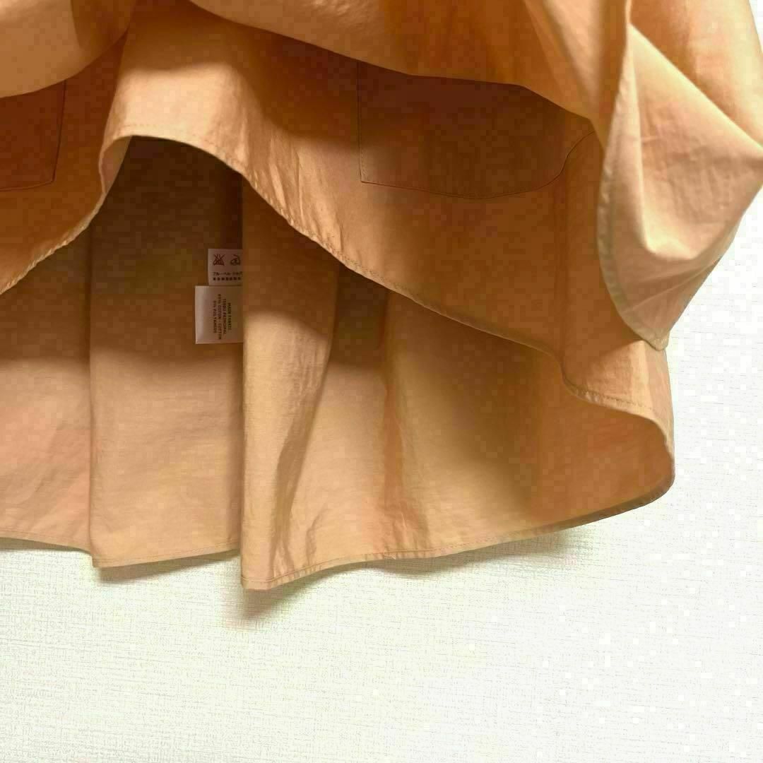 CARVEN - CARVEN 膝丈フレアスカート バックジップ アプリコット CARVEN - CARVEN 膝丈フレアスカート バックジップ アプリコット