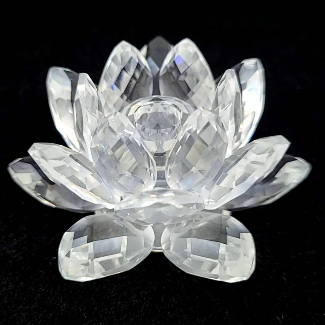 SWAROVSKI - ・美品・スワロフスキー 睡蓮 キャンドルホルダーの SWAROVSKI - ・美品・スワロフスキー 睡蓮 キャンドルホルダーの
