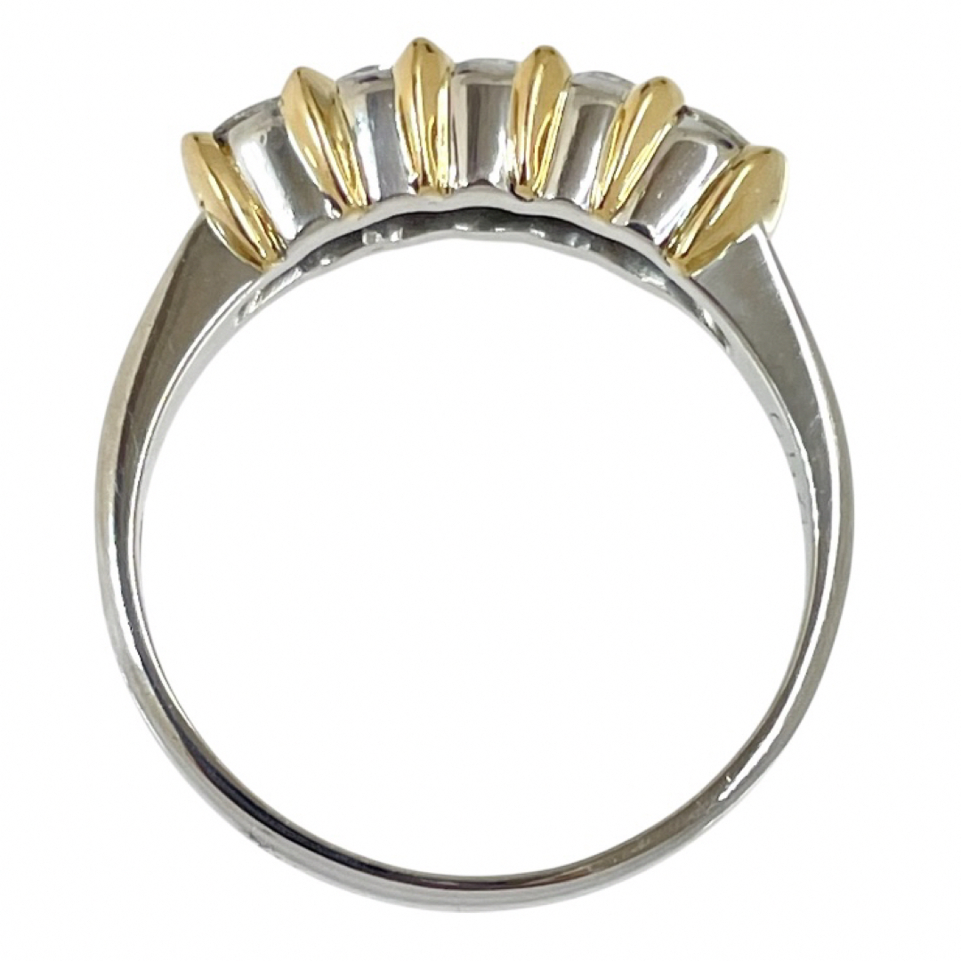 ダイヤモンド 0.56ct Pt900 K18 コンビ ダイヤ リング 指輪の ダイヤモンド 0.56ct Pt900 K18 コンビ ダイヤ リング 指輪の
