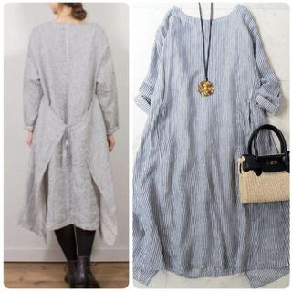 nest Robe - ネストローブ nest Robe ギャザーラッフルリネン nest Robe - ネストローブ nest Robe ギャザーラッフルリネン
