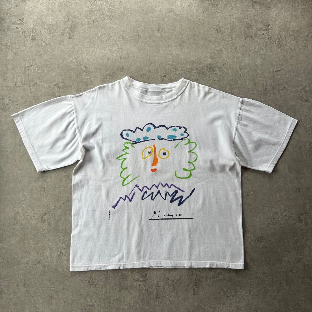 VINTAGE - 90s ピカソ アートtシャツ スペイン製 ホワイト XL相当