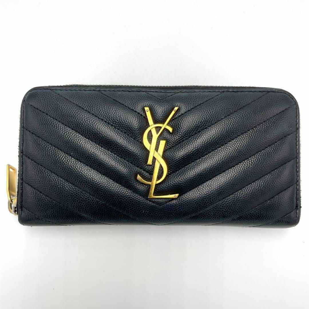 SAINT LAURENT - 【美品】サンローランパリ 長財布 YSL キャビア SAINT LAURENT - 【美品】サンローランパリ 長財布 YSL キャビア