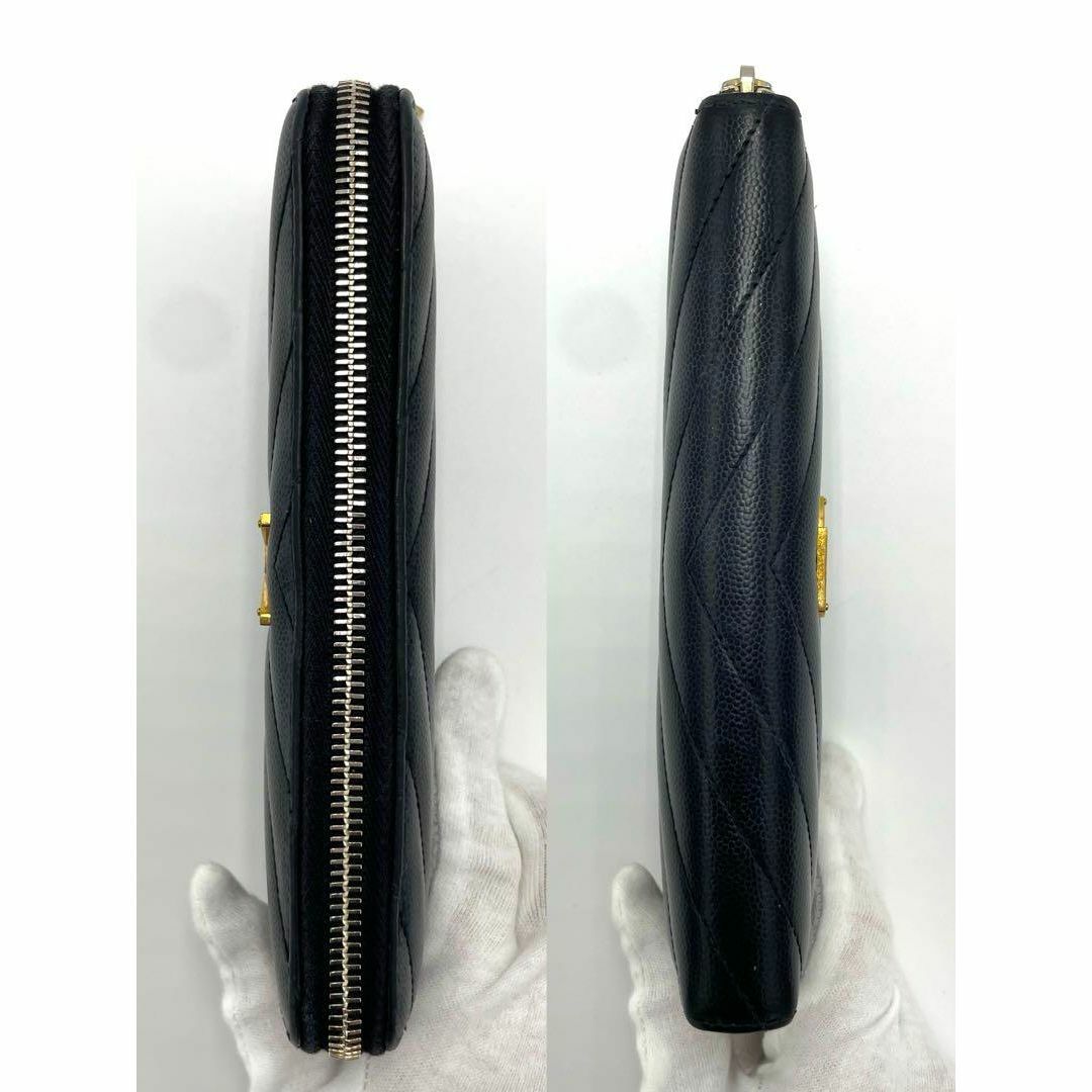 SAINT LAURENT - 【美品】サンローランパリ 長財布 YSL キャビア SAINT LAURENT - 【美品】サンローランパリ 長財布 YSL キャビア