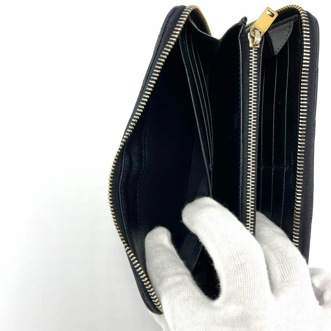 SAINT LAURENT - 【美品】サンローランパリ 長財布 YSL キャビア SAINT LAURENT - 【美品】サンローランパリ 長財布 YSL キャビア